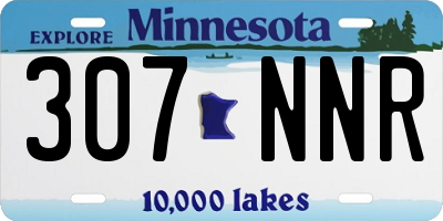 MN license plate 307NNR
