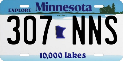 MN license plate 307NNS