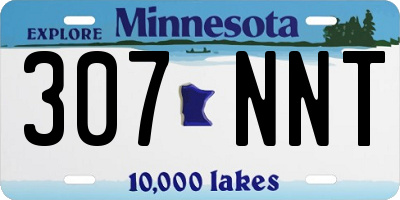 MN license plate 307NNT