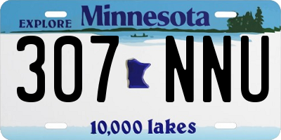 MN license plate 307NNU
