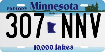 MN license plate 307NNV