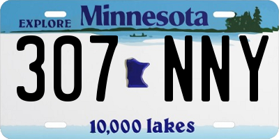 MN license plate 307NNY