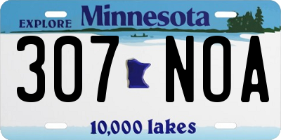 MN license plate 307NOA