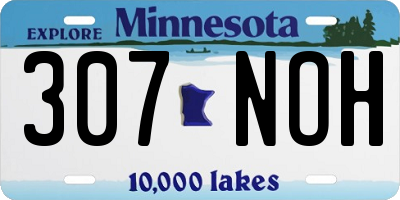 MN license plate 307NOH