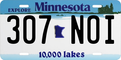 MN license plate 307NOI