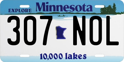 MN license plate 307NOL