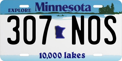 MN license plate 307NOS