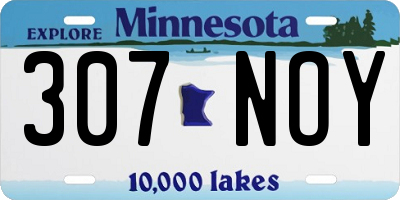 MN license plate 307NOY
