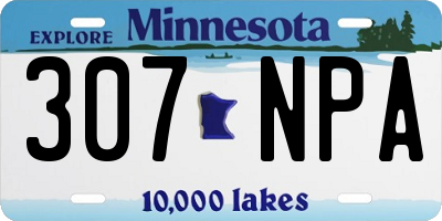 MN license plate 307NPA