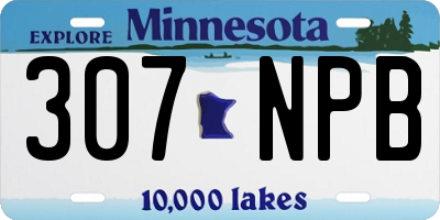 MN license plate 307NPB