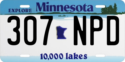MN license plate 307NPD