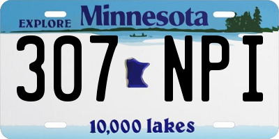 MN license plate 307NPI