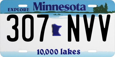 MN license plate 307NVV