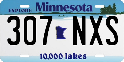 MN license plate 307NXS