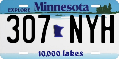 MN license plate 307NYH