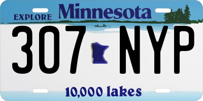 MN license plate 307NYP