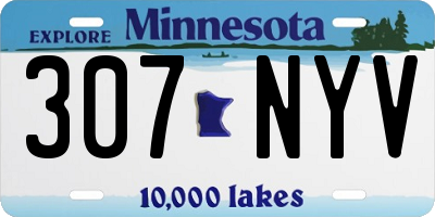 MN license plate 307NYV