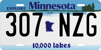 MN license plate 307NZG