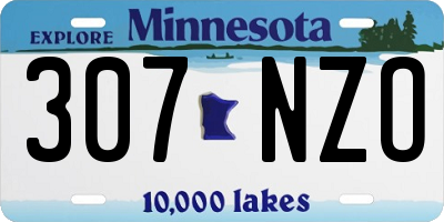 MN license plate 307NZO