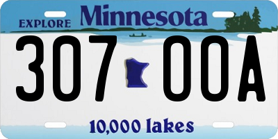 MN license plate 307OOA