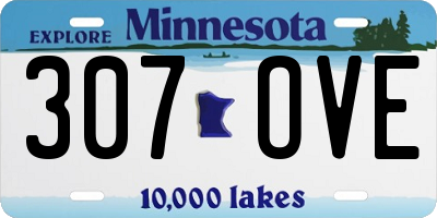 MN license plate 307OVE