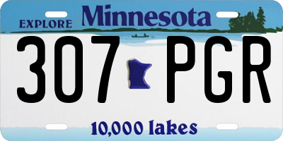 MN license plate 307PGR