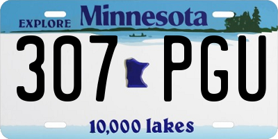 MN license plate 307PGU