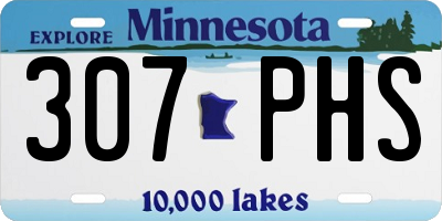MN license plate 307PHS