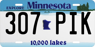 MN license plate 307PIK