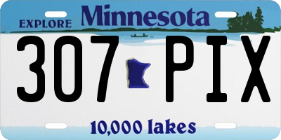 MN license plate 307PIX