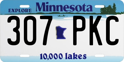 MN license plate 307PKC