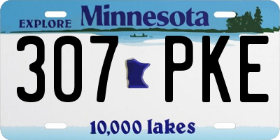 MN license plate 307PKE