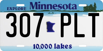 MN license plate 307PLT