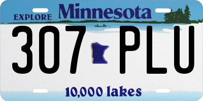 MN license plate 307PLU