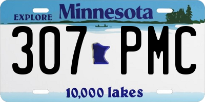 MN license plate 307PMC