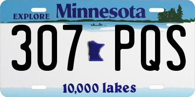 MN license plate 307PQS