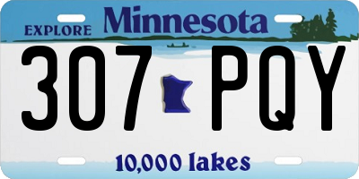 MN license plate 307PQY