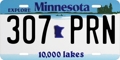 MN license plate 307PRN