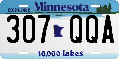 MN license plate 307QQA