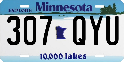 MN license plate 307QYU