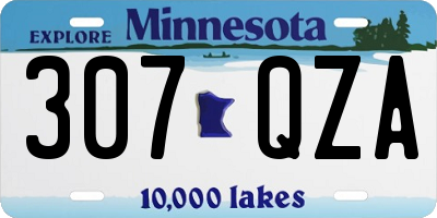 MN license plate 307QZA