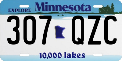 MN license plate 307QZC