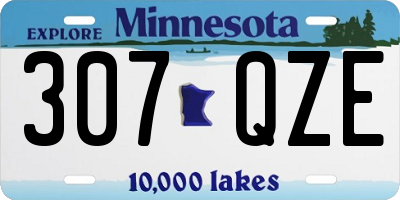 MN license plate 307QZE