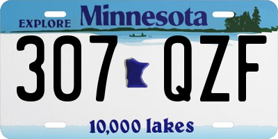 MN license plate 307QZF