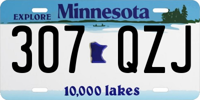 MN license plate 307QZJ