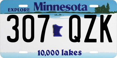 MN license plate 307QZK