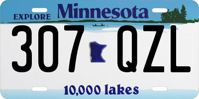 MN license plate 307QZL