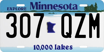 MN license plate 307QZM