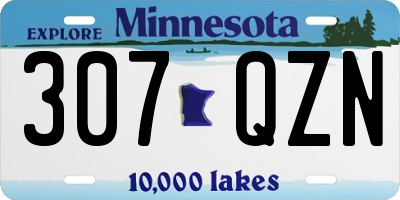 MN license plate 307QZN