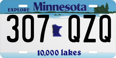 MN license plate 307QZQ